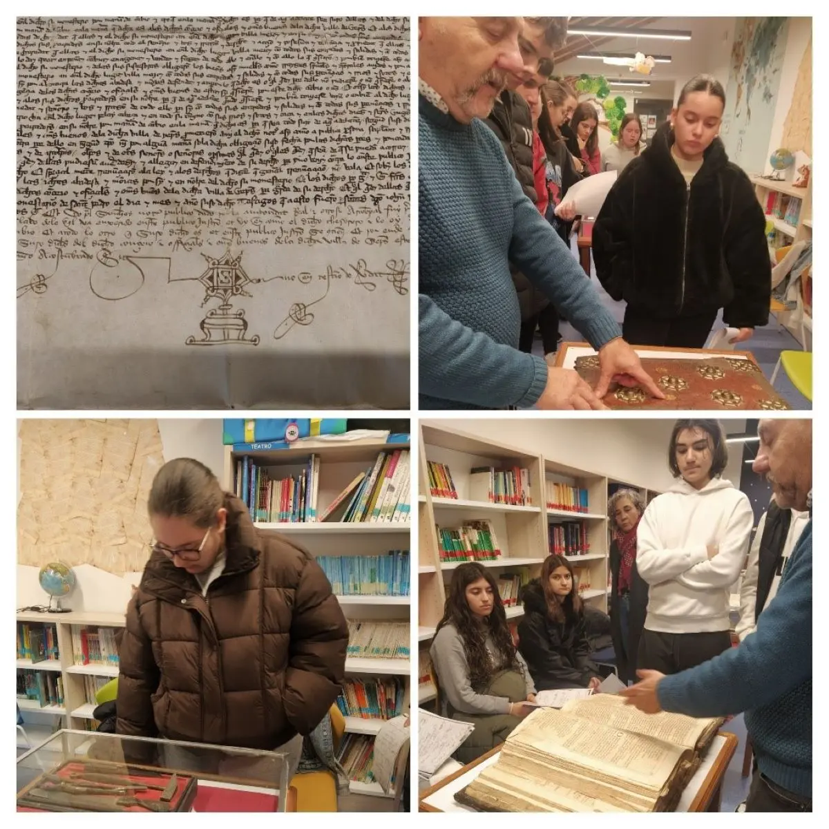 Visita al Archivo Municipal de Yepes con el alumnado de 2º de Diversificación