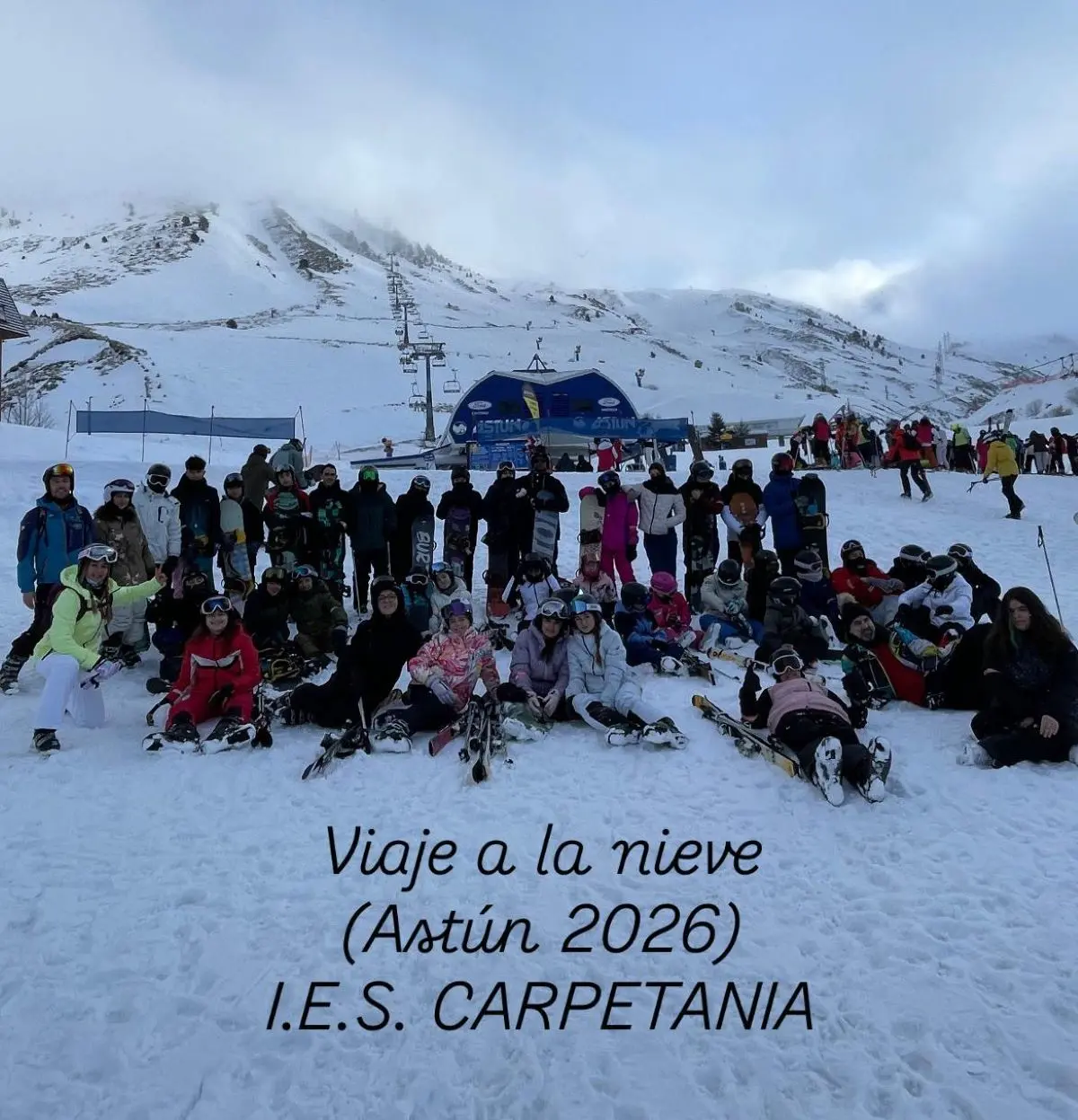 Nuestr@s chic@s del IES Carpetania dejan huella en la nieve de Astún