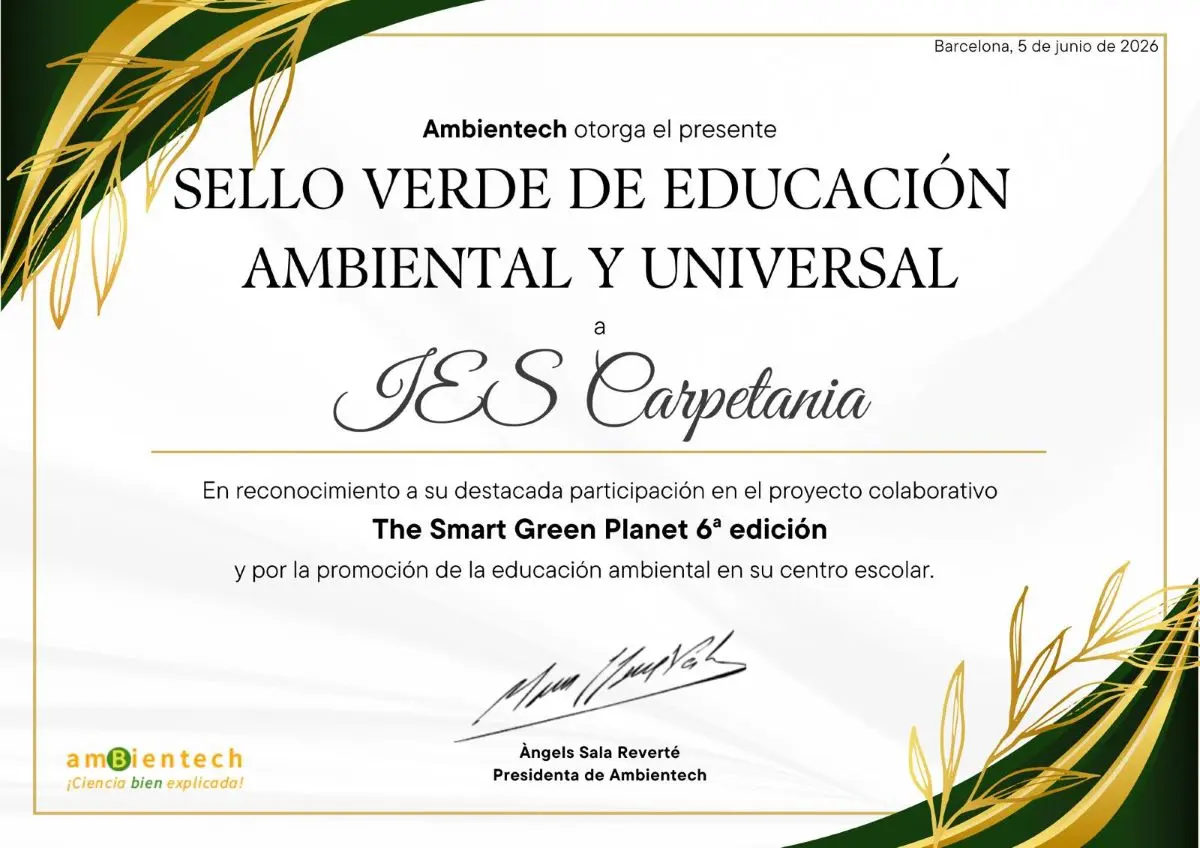 MENCIÓN ESPECIAL EN THE SMART GREEN PLANET